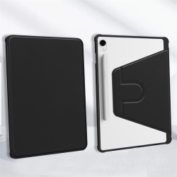 THE WAY for Samsung Galaxy Tab S10Fe+ 13.1" Rotating Acrylic Case With Full Coverage And Ultra-Thin Front Support - In Black