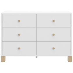 Commode À 6 Tiroirs Pour Enfants California De Storkcraft - Blanc Avec Bois Flotté