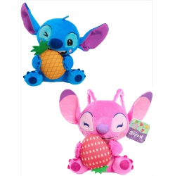 DISNEY Set Of Collectible Limited Edition Stitch With Pineapple 7-Inch Plush Stuffed Animal, And Angel With Strawberry