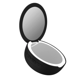 CHSSHA00 Portable Bluetooth Speaker With Fill Light, Makeup Mirror, Touch Control In Black