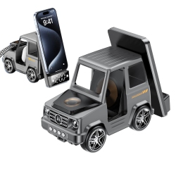 MYACUC Creative Car-Shaped Wireless Charging 15W Fast Charging for Iphone Series 6-In-1 Charging Mat for Multiple Devices One-Step Wireless Charging