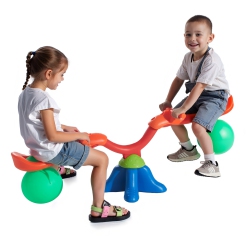VEVOR 55 Lbs Load Capacity Per Seat Kids Seesaw, Sit And Spin Teeter Totter \w Handles, Playground Equipment, Swiveling 360 Degrees Rotating For