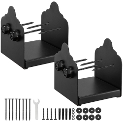 VEVOR 6X6 Post Base 2 PCs, Inner Size 5.9X5.55 Inch/150X141 MM Post Brackets, Heavy Duty Carbon Steel Decking Posts, Wood Posts Brackets for Pavilion