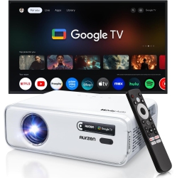 GENERIC Aurzen Eazze D1G Google Tv 4K Supported Smart Projector With Wifi & Bluetooth, Auto Focus & Keystone, Dolby Audio, Zoom, Native 1080P Movie