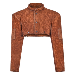 VEVOR L-Size Leather Welding Cape Sleeve, Heavy Duty Flame Resistant Cowhide Safety Cape Sleeves for Men Women, Heat-Resistant for Welding