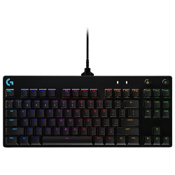 LOGITECH - G Pro Backlit Mechanical Gx Clicky Gaming Keyboard In Blue