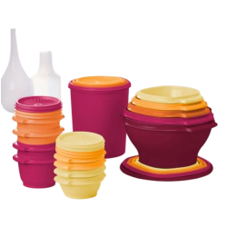 TUPPERWARE , Heritage Collection Food Storage Containers, 32-Piece In Red