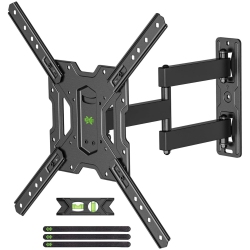 USX MOUNT Full Motion Tv Wall Mount for Most 26-60 Inch Tv, Universal Tv Mount Bracket Tilt Swivel Articulating Support Tv Up to 77 Lbs, Max Vesa