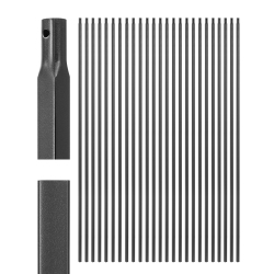 VEVOR 31 Pack Staircase Balusters, 44 Inch Durable Carbon Steel Stair Balusters, 0.5 Inch Indoor Square Metal Spindle Railing, Corrosion-Proof