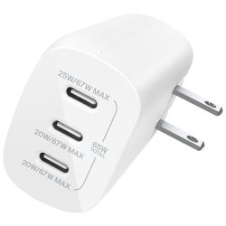 BELKIN Refurbished (Good) Boostcharge Pro 67W 3-Port USB-C Wall Charger Wcc002Dqwh