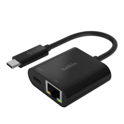BELKIN Refurbished (Good) USB-C to Ethernet + Charge Adapter Inc001Btbk
