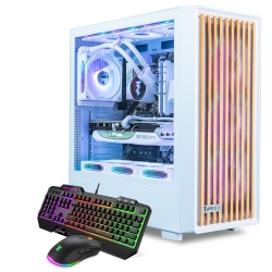 VIPRTECH Overlord 2.0 Wood Gaming PC - Amd Ryzen 7 5700X (4.6Ghz Liquid Cooled), Rtx 5070 12GB, 32GB Ddr4, 2Tb SSD, 800W Gold, Vr-Ready, RGB