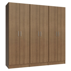 MADESA Garage Storage Cabinet Set 6 Doors 12 Utility Shelves 70"l Wooden Organization Unit for Garage And Tools 9 Adjustable Shelves Anti Tipping