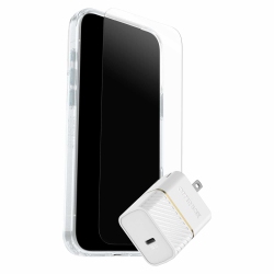 OTTERBOX Protection+Power Kit (Symmetry Clear Magsafe W/glass + Wall Charger 30W White) Iphone 17 Pro Max Clear
