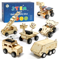 HLD Stem Kits for Kids Age 8-10, Toys Science Building Projects Crafts for 8-13 Building Model Car Kits, Wooden 3D Puzzles, Birthday Gifts for 8 9 10