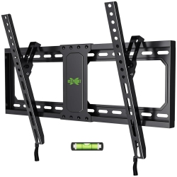 USX MOUNT Tilt Tv Wall Mount for 37-82 Inch Tvs Up to 132 Lbs, Low Profile Tv Mount, Flat Wall Mount Tv Bracket, Fit 16", 18", 24" Wood Studs, Max