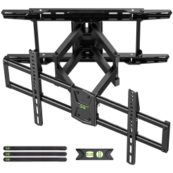 USX MOUNT Full Motion Tv Wall Mount Bracket for 42-84 Inch Tvs, Fits 16/18/24 Inch Wood Studs Spacing, Smooth Swivel Extension, 110 Lbs Capacity