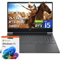HP Refurbished (Excellent) - Victus 15.6" Fhd Ips 144Hz Gaming Laptop, Intel I5-13420H, 512GB PCie SSD, 16GB Ram, Nvidia Geforce Rtx 3050, Backlit