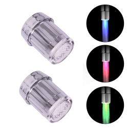MYACUC 2 Pack 3 Color Temperature Sensitive Gradient Led Water Faucet Light Water Stream Color Changing Faucet Spout Sink Tap Faucet for Kitchen