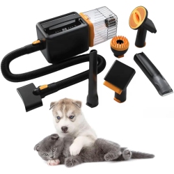 CHSSHA00 Multi-Purpose Dog Grooming Kit, Pet Hair Vacuum, Low Noise Pet Hair Vacuum, \w 1.4L Dust Box And Removable Attachments, for Dogs (Blow And