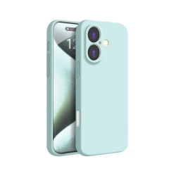 PANDACO Soft Shell Matte Mint Case for Iphone 17 In Blue