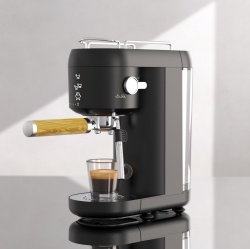 THE WAY Semi-Automatic Coffee Machine With Milk Frothing Function, Large Capacity, C58 Italian Semi-Automatic Coffee Machine Us Standard In Black