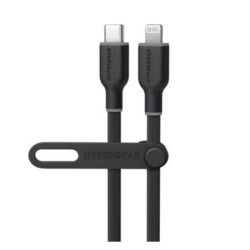 HYPERGEAR Charge And Sync Pd Lightning Mfi to USB-C Flexi Pro Cable 6Ft Pd Up to 60W Fast Charge 480Mbps High Speed - Soft Touch Silicone - In White