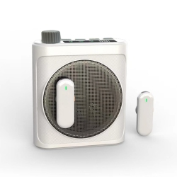 MYACUC Wireless Voice Amplifier \w 2 Magnetic Lavalier Mics & Noise Reduction, Bluetooth 5.3 Pa System for Teachers Tour Guide Yoga, Rechargeable