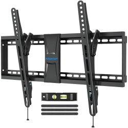MOUNTUP Tilting Tv Mount Bracket for Most 37-82 Inch Flat Screen/curved Low Profile Wall Mount Saving Space Max Vesa 600X400 MM Hold Up to 99 Lbs
