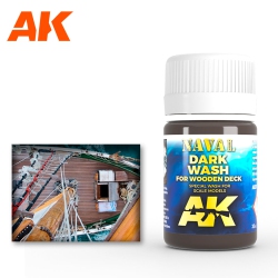 AK INTERACTIVE Weathering Dark Wash for Wood Deck Naval Weathering (Ak301)