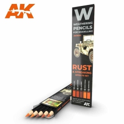 AK INTERACTIVE Watercolor Pencil Set Rust And Streaking New