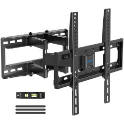 MOUNTUP Tv Wall Mount-Full Motion Tv Wall Mount for Most 26-55 Inch, Flat And Curved Tv Up to 88 Lbs, Wall Mount Tv Bracket \w Dual Swivel