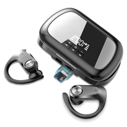 MYACUC Bluetooth 5.3 Sport Earbuds \w Ear Hooks, Sd Card Support, Digital Power Display Charging Compartment Can Convert Mp3, Tws Wireless Headphones