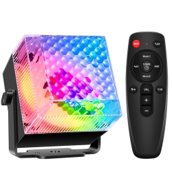 MYACUC Disco Party Light Projector Lamp, 2-In-1 Disco Ball Light, Voice Control Dj Strobe Stage Light, Suitable for Birthday, Halloween, And