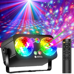 MYACUC Party Light Dj Disco Ball Light \w Remote Control, Voice Control Strobe Stage Light Suitable for Party, Birthday, Wedding, Halloween, And
