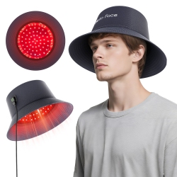 MYACUC New Bucket Hat Hair Growth Cap 336 PCs Led Lights Hair Growth Cap for Hair Loss Light 660Nm Infra Light 850Nm In Red