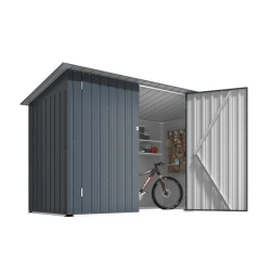 AECOJOY 7X3 Outdoor Bike Storage Shed, Lean to Sheds & Outdoor Storage Clearance, Small Metal Outdoor Storage Cabinet Weatherproof for Bikes