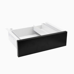 DESKY Black Minimal Under Desk - Steel Slim Slide-Out Storage, 11 Lb Capacity In White