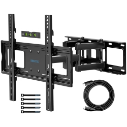 BONTEC Tv Wall Mount, Full Motion Bracket for 23-70 Inch Tvs, Holds Up to 99Lbs, Max Vesa 400X400Mm, Fits Led Oled Lcd Flat And Curved Screens, Tilt