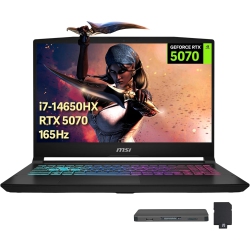 MSI Katana 15.6" Qhd Ips 165Hz Gaming Laptop, Intel I7-14650Hx, Geforce Rtx 5070 8GB Gddr7, 4Tb SSD, 64GB Ddr5, RGB Keyboard, Win 11 Pro, Black