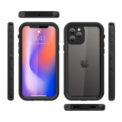 THE WAY Suitable for Iphone 12 Pro Triple-Proof Waterproof, Drop-Proof And Shockproof Full-Cover Protective Case \w Film, Solid Color And Simple