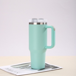 THE WAY 40OZ Second Generation Ice Cup, 304 Stainless Steel Insulated Cup, Outdoor Car Cup With Handle, Large Capacity Straw Cup [Ice Cup]