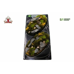 GAMERS GRASS Highland Bases Oval 90MM (X2)