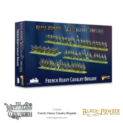 WARLORD GAMES Powder Epic Battles: Waterloo - French Heavy Cavalry Brigade New In Black