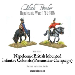 WARLORD-WEB Powder Peninsular British Mounted Infantry Officers New In Black