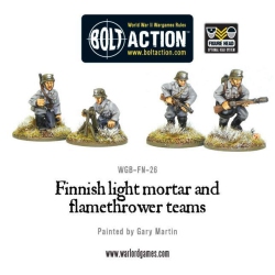WARLORD-BLISTER Bolt Action Finnish Light Mortar & Flame Thrower New