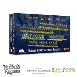 WARLORD GAMES Powder Epic Battles: Waterloo - British Heavy Cavalry Brigade New In Black