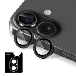 UOLO [Shield] Iphone 17 Camera Lens Glass, Iphone 17 Camera Lens Screen Protector (Limited Lifetime Warranty) - In Black