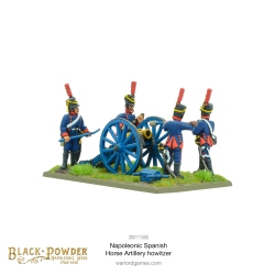 WARLORD GAMES Powder Napoleonic Spanish Horse Artillery With Howitzer In Black