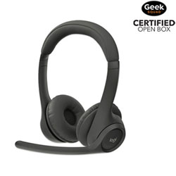 Boîte Ouverte - Casque D'écoute Stéréo Sans Fil À Suppression Du Bruit Zone 305 De Logitech Avec Microphone - Noir